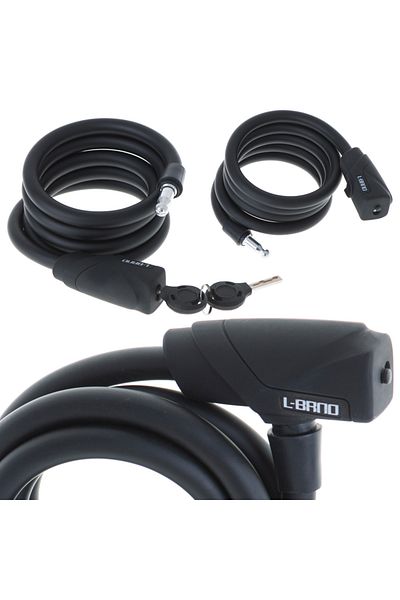 OEM Bicycle anti-theft, Bicycle lock device, spiral, with key, length 150cm