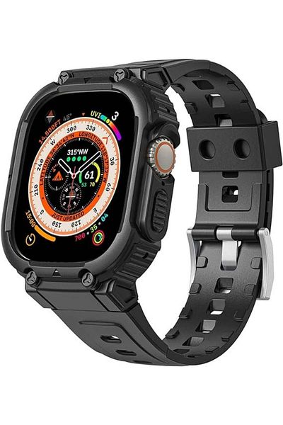 Spguard curea de ceas, compatibilă cu iWatch 8, silicon, neagră