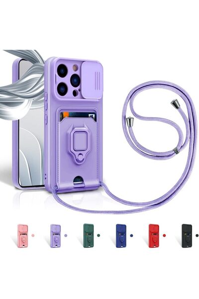 Rivor Apple iPhone 14 Pro Max Kılıf Kamera Koruma Ve Sürgülü Kartvizitli Kart...