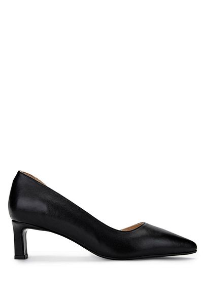 Tamer Tanca Women's Genuine Leather Black Heeled Shoes