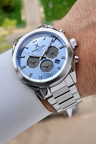 Daniel Klein Kadranı Mavi Kordonu Gümüş Renk Iç Göstergeleri Aktif Erkek Kol ...