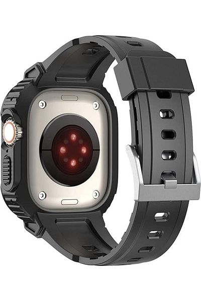 Spguard curea de ceas, compatibilă cu iWatch 8, silicon, neagră