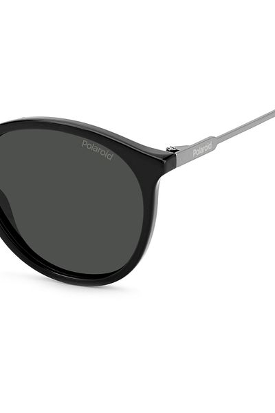Polaroid Ochelari de soare damă Polaroid PLD 4129/S/X 807/M9, negri, rotunzi, 51 mm