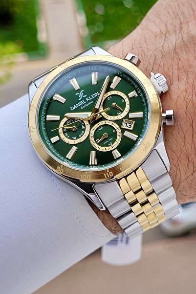 Daniel Klein Kadranı Yeşil Kordonu Gold Gümüş Renk İç Göstergeleri Aktif Erke...