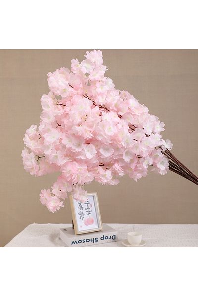 Choice 2PCS Light Pink Artificial Encrypted Cherry Blossom Branch Wedding Arch Decoration Indoor Setting Fl