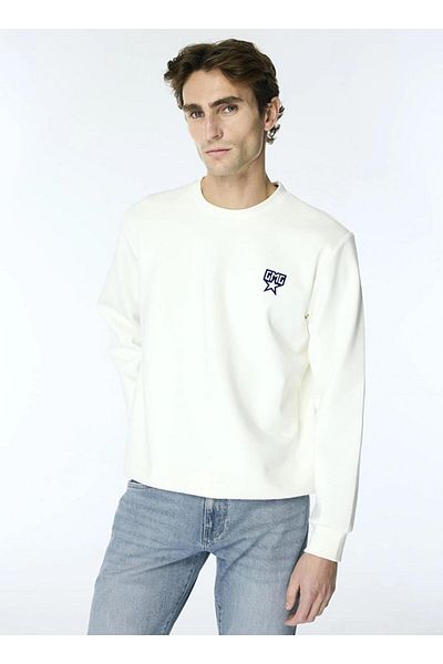 GMG FIRENZE Gmg Firenze Crew Neck Ecru Men's Sweatshirt Gu24Mfw08021