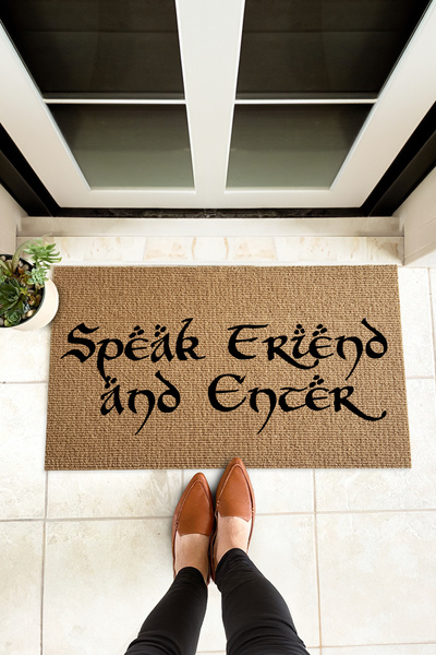 Paspas Yap Speak Friend and Enter Lord of Rings Doormat the Lord of the Rings Doormat