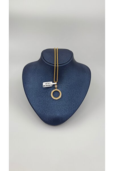 ERDEM KUYUMCULUK 8 Ayar Altın Taşlı Çeyrek Altın Çerçevesi Kolye Ucu ( ZİNCİRSİZ )