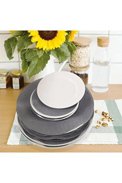 Viyens 12'li Tencere Tava ve Tabak Arası Keçe Yuvarlak Gri 26 x 26cm