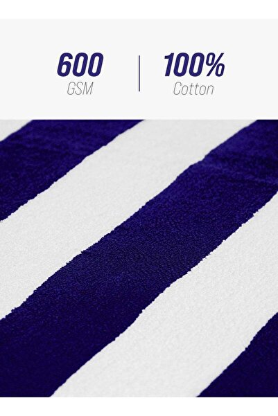 Generic Striped Oversized Beach Towel– 90x180 cm, 100% Cotton, Quick-Dry & Extra Large