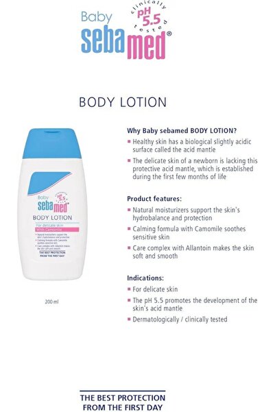 Sebamed Baby Body Lotion 400 ml Moisturizing Lotion for Soft & Smooth Baby Skin with Mild Formula