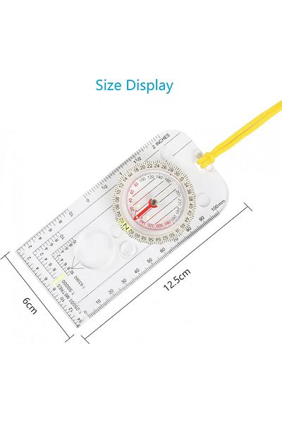 Chifoom Set of 2 compasses Chifoom, acrylic, transparent, 12.5 x 6 cm