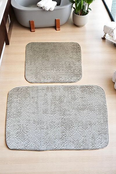 MixCotton Home Χαλάκι μπάνιου Αντιολισθητική βάση 80x50 cm + 40x50 cm
