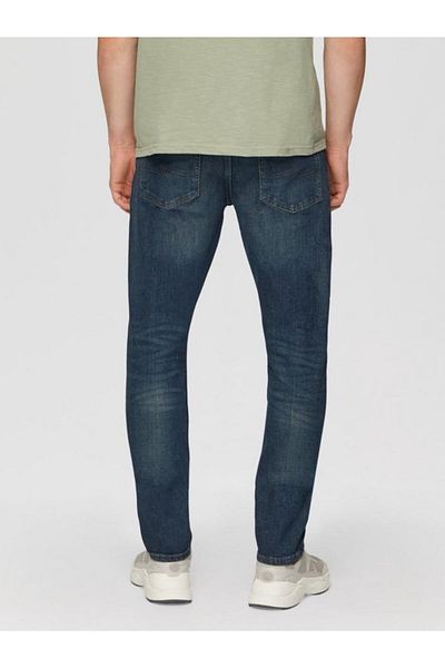 QS by s.Oliver Rick Men's Jeans, Mid Waist Slim Fit, Dark Blue