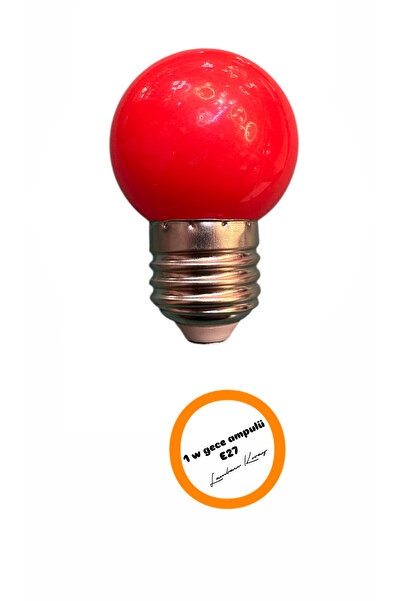 lambacı koray 1w Led Kırmızı Gece Lambası Ampulü E27