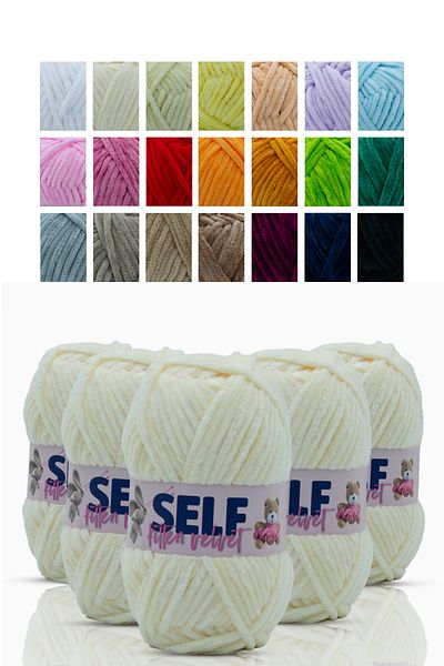 Self 5 Συσκευασία Cream Velvet Rope Kitten Velvet, Amigurumi, Παιχνίδι, Κουβέρτα Πλεκτό στο χέρι