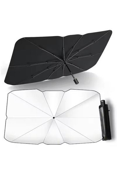 Generic Brand Parasolar pentru parbriz interior al mașinii, parasolar pliabil în formă de umbrelă pentru parbrizul mașinii (140 X 79 CM)