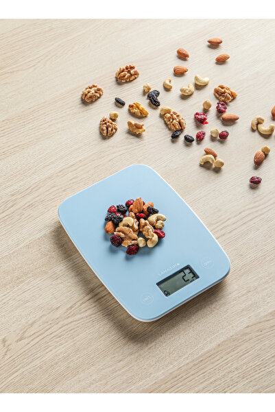 Lawazim Electronic Kitchen Scale - Blue, Digital Weighing Scale, LCD Display, Multi-Unit Conversion