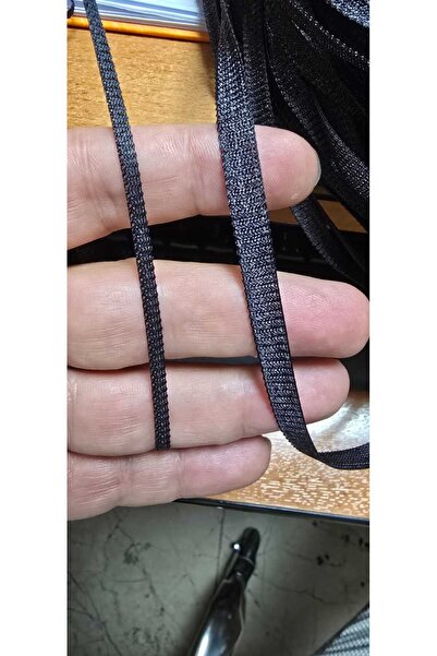 AKÇA TEKSTİL Plain String Curtain 0.80 mm Anthracite Color 300 cm Width 280 cm Length Ready Made Flat Thick Strip String Curtain