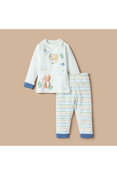 Juniors Printed Long Sleeve T-shirt and Pyjama Set
