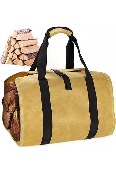 Tulebolian Wood Transport Bag, Textile, Black/brown, 96 X 45.5 Cm