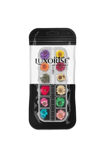LUXORISE Dried Flowers Nails - Flower Dream, 12 models