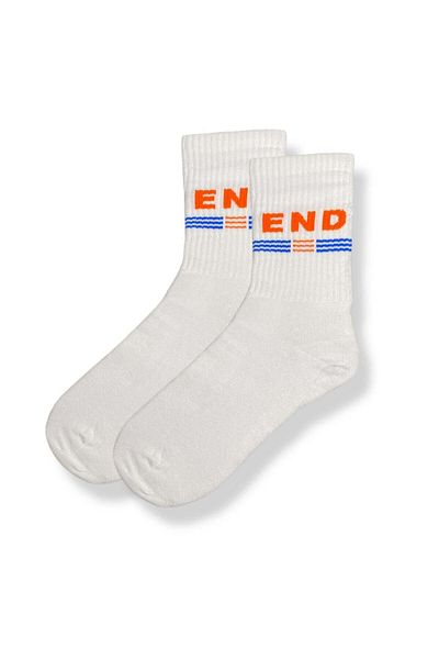 jaceyjace End Pattern Socks - White