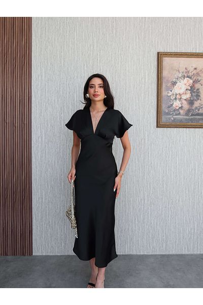 ESRAHELVACI Satin Midi Dress