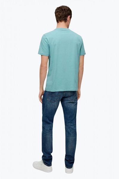 QS by s.Oliver Men's T-shirt with scoop neck and regular fit, QS by s.Oliver