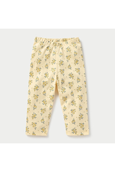 Juniors All-Over Floral Print Long Sleeves T-shirt and Elasticated Pyjama Set