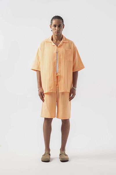 jaceyjace Basic Linen Shorts - Orange