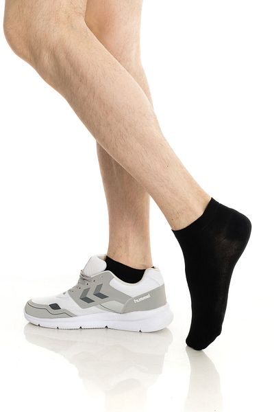 DAYCO Premium Black Color Men's Bamboo Booties Socks Set of 12 - 41-45 - 10500-Dz12-Syh