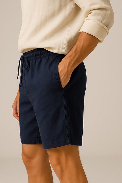 Firststops Ανδρικό σορτς με υφή με τσέπη Navy Blue