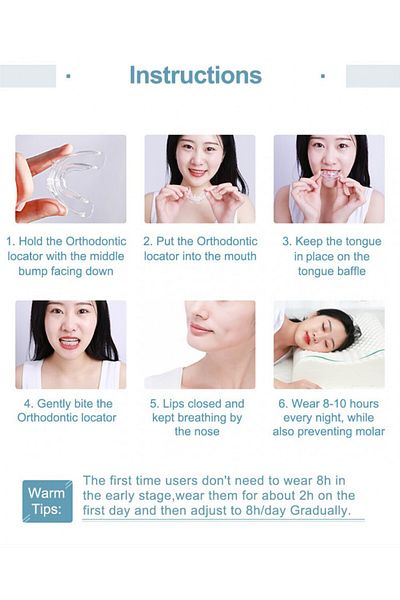 BOEM Mobile Orthodontic Appliance, Semi-hard Silicone, For Children And Adults, Trainer