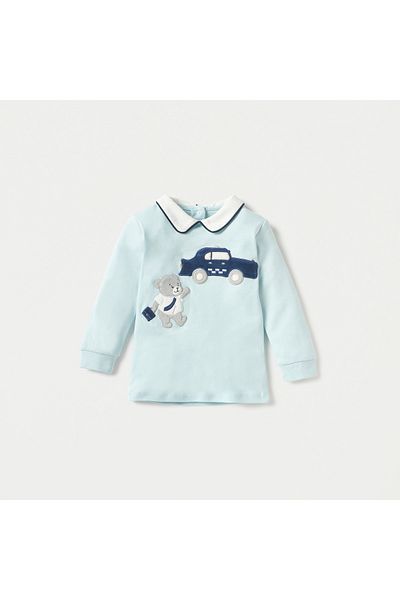 giggles Bear Applique T-shirt and Pyjama Set