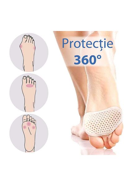 MACVI Pernute din Silicon Macvi® pentru Protectie si Confort, Set 2 Bucati, Transparent Alb