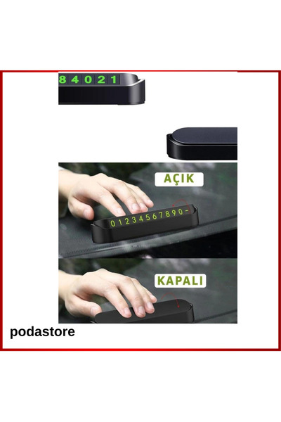 podastore رقم وقوف السيارات مع هايلايتر وأنيق - سهل التركيب، يدوم طويلاً