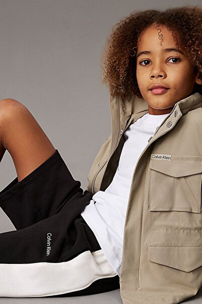 Calvin Klein Boy's Color Block Relaxed Shorts - Black