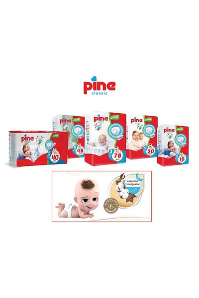 Pine Classic Maxi (7-18 kg) 192 Baby Diapers (4X48)