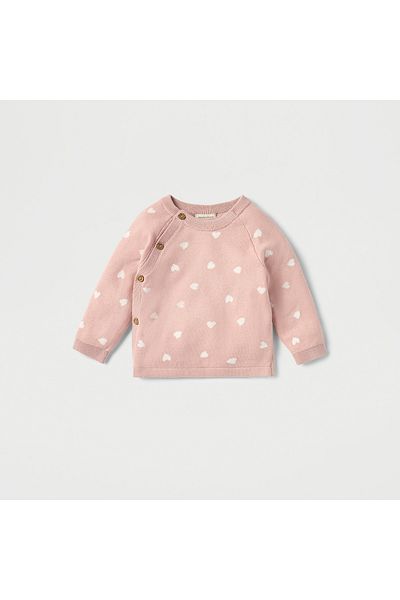 Juniors All-Over Heart Detail Sweater and Pyjama Set