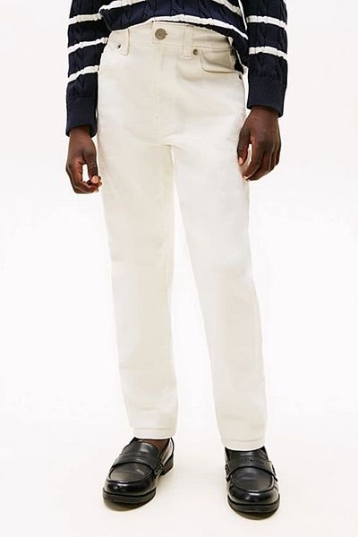 Tommy Hilfiger Boy's Modern Straight White Jeans
