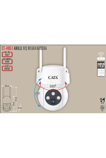 Cata Dış Mekan Güvenlik Vb Için Akıllı Kamera Ct-4051