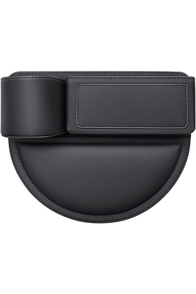 fulina Single Car Seam Organizer，Car Leather Cup Holder Gap Bag,for passenger，For in-car storage