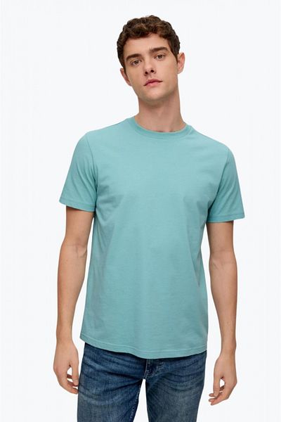 QS by s.Oliver Men's T-shirt with scoop neck and regular fit, QS by s.Oliver