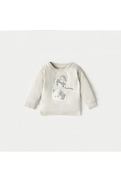 giggles Applique Detail Long Sleeves T-shirt and Pyjama Set
