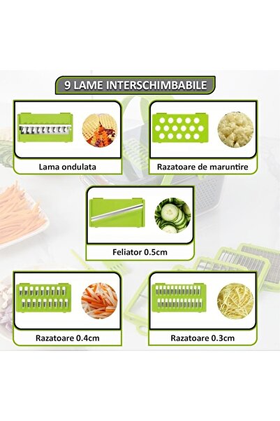 NEXTLY Multifunctional Grater For Vegetables And Fruits, Interchangeable Blades For Slicing