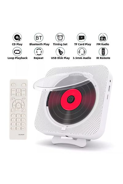 Choice Eu Plug Portable Cd Player Bluetooth Speaker Stereo Cd Players Led Screen Wall Mountable Cd Music Pl