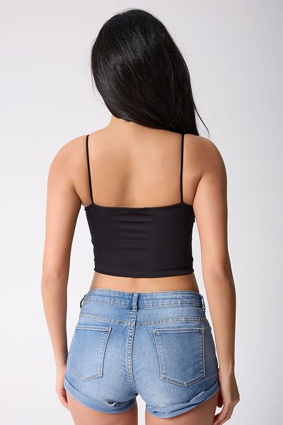 BARUCCA Crop bustier cu curea de frânghie