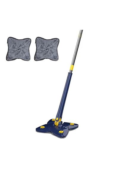 NEXTLY Set Mop Multifunctional Cu 2 Lavete Pentru Suprafete Uscate Si Umede, Cap Forma De Stea