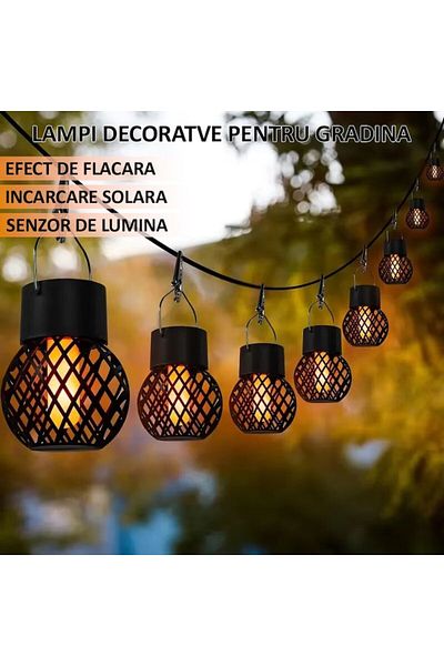 NEXTLY Set 12 Lampi Solare De Exterior Cu Agatatoare , Decorative, Pentru Gradina/copaci, Efect